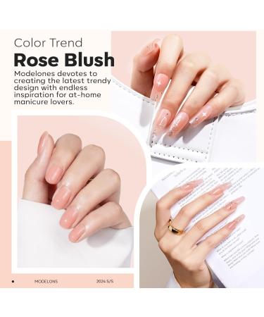 Modelones 8-in-1 Nude Pink Builder Nail Gel - Apricot Pink Hard Gel Strengthener & Extension Gel - Buy Online on GoSupps.com