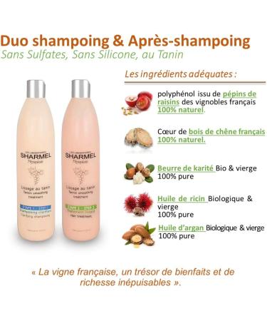 Duo Kit Sulfate Free | Silicone Free | Shampoo and Tannin Treatment Kit for Brazilian Smoothing and Tannin (500ml x 2) | Made in France - Buy Online on GoSupps.com