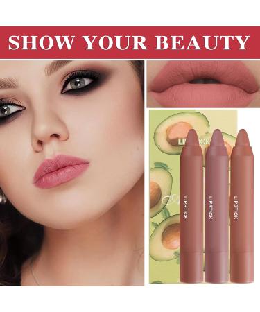 Fusang 3Pcs Nude Matte Lipstick Set - Long Lasting & Nourishing Lipgloss Set (Set B) - Buy Online on GoSupps.com