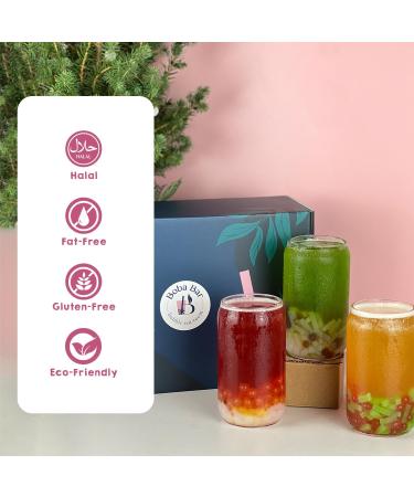 Boba Bar London | Bubblicious Mixed Bubble Tea Kit | 8 Mixed Tea Flavours | 8 Boba & Jelly Toppings | Tapioca Pearls | 8 Bamboo Straws | 8 Tea Bags | 2 Recipe Cards Boba Bar London | Bubblicious Mixed Bubble Tea Kit | 8 Mixed Tea Flavours | 8 Boba & Jelly - Buy Online on GoSupps.com
