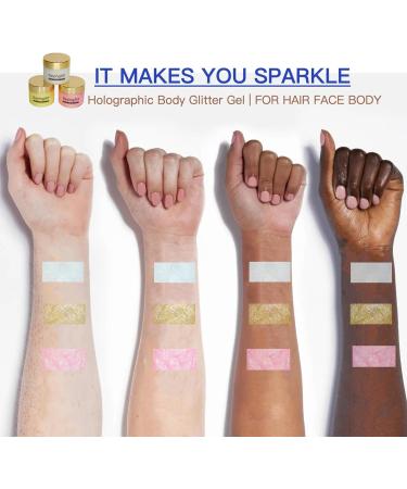 Buy Neon Gold/Yellow Face Body Glitter Gel - Shimmering Glow Gel for Parties & Raves | SayingArt - Perfect Gift for Women - Buy Online on GoSupps.com