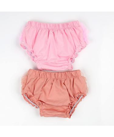 HOOLCHEAN Baby Infant Girls 2PCS Set Tulle Ruffle Bloomer 6-12 Months in Pink & Dusty Pink - Buy Online on GoSupps.com