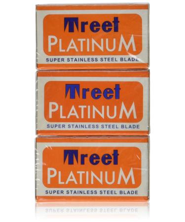 Treet Platinum Super Stainless Double Edge Razor Blade- 30 Ct