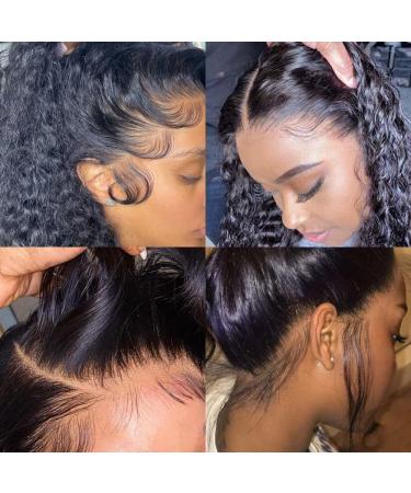 26 13x6 Transparent Lace Front Curly Human Hair Wig for Black Women - 200% Density Brazilian Virgin Hair Pre Plucked Glueless Frontal Wig with Bleached Knots - Buy Online on GoSupps.com