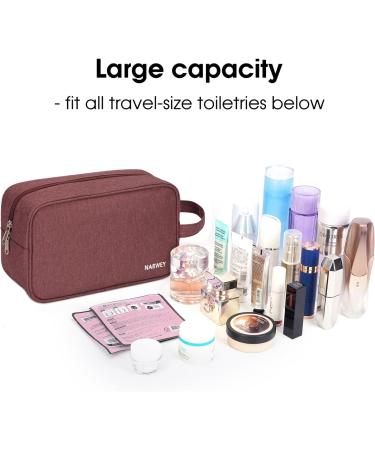 Travel Toiletry Wash Bag for Men and Women | Dopp Kit Shaving Bag | Jujube Red - Buy Online on GoSupps.com