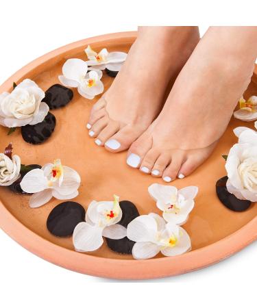 72 Pieces Matte Short Square Press On Fake Toe Nails for Women - White - Buy Online on GoSupps.com