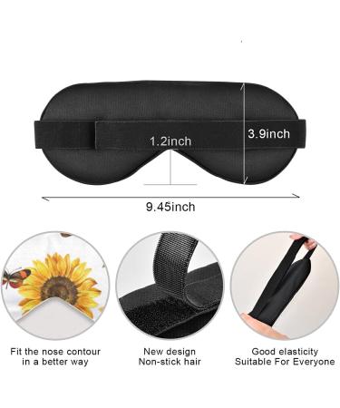 xigua Sunflower Butterfly Sleep Mask - Breathable Cool Feeling Eye Cover for Summer Rest - Elastic Contoured Blindfold for Men and Women - Travel Essential - Buy Online on GoSupps.com