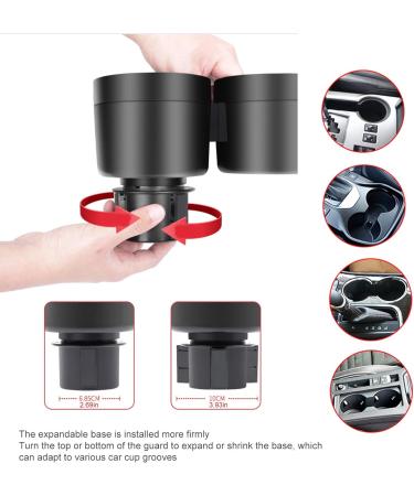 Fowybe 2 Pcs Water Cups Holder Expanders Dual Car Cup Holding Expander Adapter for Cups Phones Bottles | Universal Car Cup Holder for Snack Bottles Cups Drinks - Buy Online on GoSupps.com