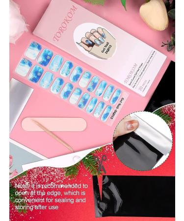 EBANKU Christmas Glitter Gel Nail Strips | Long Lasting Waterproof Nail Wraps | Full Nail Stickers with Nail File & Wipes | UV/LED Lamp Required (SDTRK12) - Buy Online on GoSupps.com