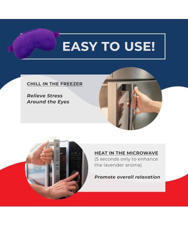 Shop Lavender Eye Mask Pillow - Weighted for Relaxation & Stress Relief | Cold Therapy Eye Mask for Men & Women - Free International Shipping - Buy Online on GoSupps.com