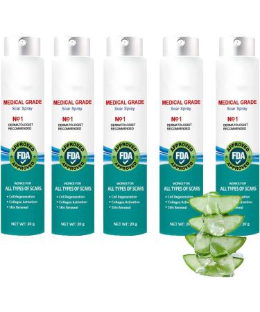 Scar Remove Advanced Scar for All Types of Scars - Especially Remove Dark Acne Scars Surgical Scars and Stretch Marks Gentle Skin Care Prone Skin Scar (5 PCS)