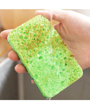 Non-Scratch Dish Sponge Dual-Sided Kitchen Sponges for Dishes Long Lasting Dishwashing Household Cleaning Sponges Home Scrub Sponge - Buy Online on GoSupps.com