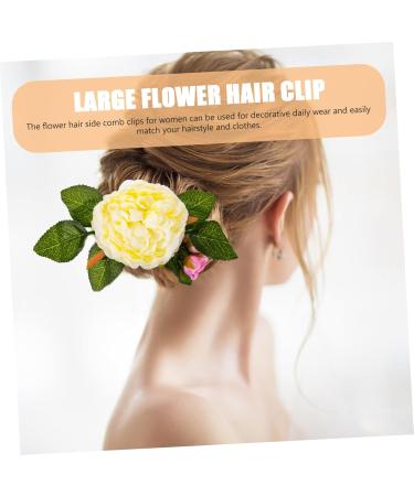 Housoutil Flower Hair Fork Clip Hair Accessories for Women Rainbow Pencil Holder Floral Bridal Hair Clip Fashion Headpiece Hair Side Clips for Women Comb Plastic Wedding Vacation - Buy Online on GoSupps.com