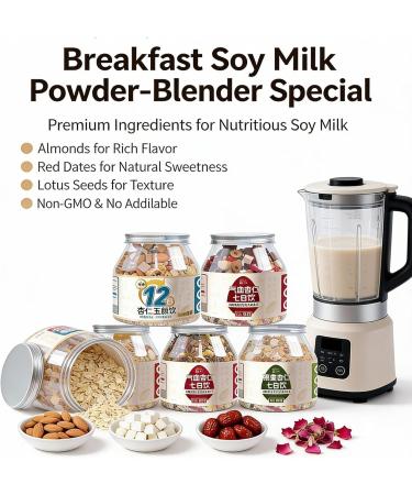 M lange De Lait En Poudre De Soja 5 Saveurs 500g * 5 Canettes For M langeur/machine Smoothie Pr paration Facile Grains Entiers Riches En Nutriments - Buy Online on GoSupps.com