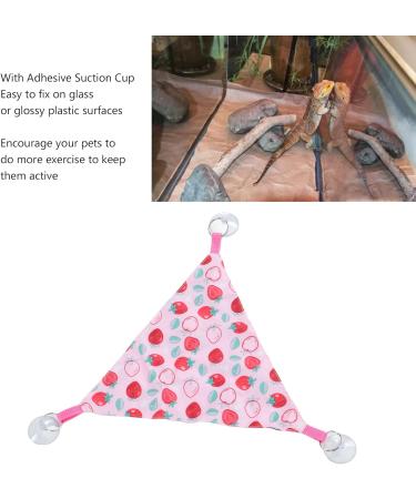 Alvinlite Reptile Hammock 2-Pack - Pink Strawberry Pattern Lizard & Bearded Dragon Climbing Accessories (33x33x46cm) - Buy Online on GoSupps.com