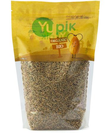 Yupik Organic Rye Kernels 1 kg 6 Count Non-GMO Vegan Kosher Raw Whole Grains Salt-Free Oil-Free Source of Fiber Ideal for Cooking & Sprouting 6 kg
