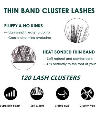 Lanciley DIY Lash Extension Kit 120 Cluster & Individual Lashes with Tweezers & Bond - Easy to Apply at Home C D Curl Mix 10-16mm | L28 - Buy Online on GoSupps.com