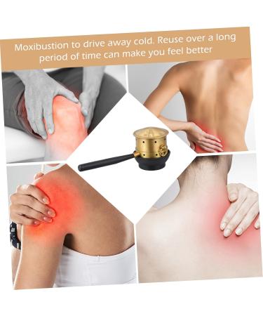 Healeved 3 Sets Moxibustion Box - Moxa Massage Tower Neck Roll Moxa Stick Holder & Kegel Burner Tank - Pure Copper Massage Devices for Wellness - Buy Online on GoSupps.com