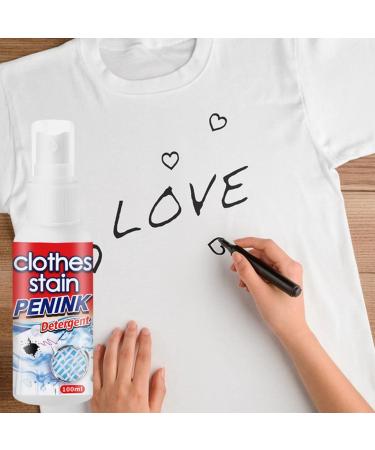 Ink and Stain Remover Spray | 100ml Clothes Stain Remover Portable Instant Clothes Stain Marker Remover Spray - for Various Fabrics Glazed Ceramic Tiles Fiberglass - Buy Online on GoSupps.com