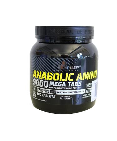 Olimp Anabolic Amino 9000 Amino Acid 100% Tablets Bcaa 300 Tabs (1x675g) 300 pieces (1 pack)