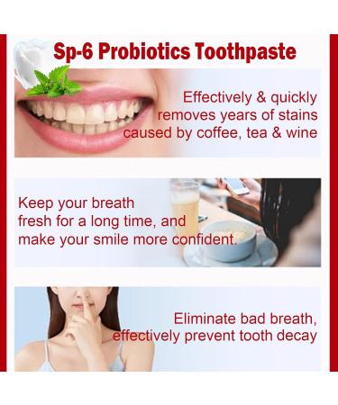 SP-6 Ultra Whitening Toothpaste 2PCS Probiotic Brightening Formula | Fresh Breath & Deep Cleaning | International Shipping - Buy Online on GoSupps.com