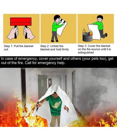 5X Fire Blanket Fire Suppression Emergency Kit - Fiberglass Flame Retardant Survival Safety Blankets for Kitchen, Fireplace, Car, Office, Warehouse - 5 Pack (39.3 X 39.3 inch) - Buy Online on GoSupps.com