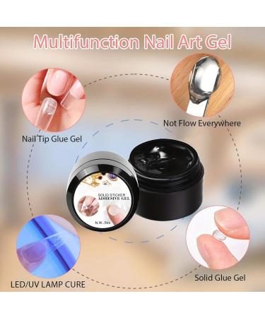 Zestivra 3D Nail Gel - Waterless 3D Extension Glue Sculpted False Nail Gel - For French Tips Manicures Rhinestones Flowers Foil Stamping - Buy Online on GoSupps.com