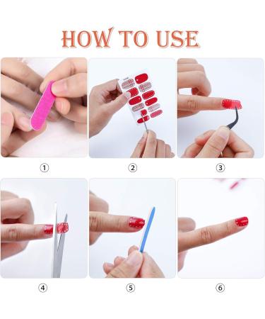 MWOOT 16 Sheet French Art Nail Stickers | DIY Self-Adhesive Nail Art Decals & Nail Files for Manicure Decoration - Buy Online on GoSupps.com