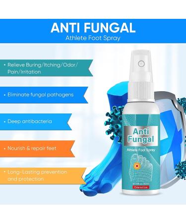 Natural Athlete's Foot Treatment Spray for Feet Itch, Sweat, Peeling & Blisters - Buy Online on GoSupps.com