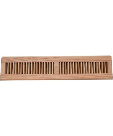 Handua 24" Wooden Corner Baseboard Register | Return Air Grille | Natural Red Oak Air Diffuser | Decorative Vent Cover for 24" Baseboard Space - Buy Online on GoSupps.com