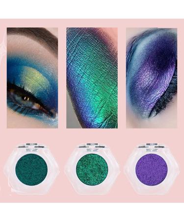 Adriana Nicole Cosmetics Ethereal Single Eyeshadow - Green Color-Shifting Double Chrome with Glitter - Buy Online on GoSupps.com