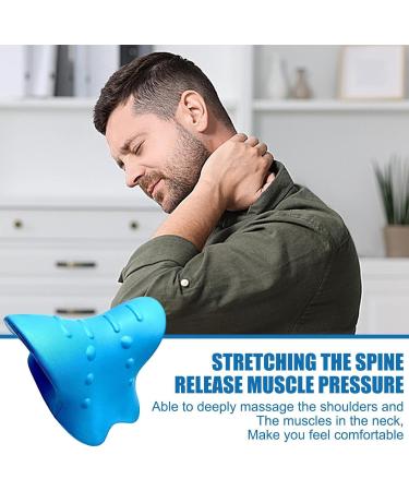 Neck and Shoulder Relaxer - Cervical Traction Neck Hump | Neck Traction Pillow Neck Stretcher Cervical for Optimal Support in All Sleeping Positions - Buy Online on GoSupps.com