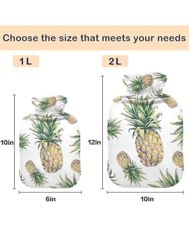 Naanle Tropical Pineapple 2L Transparent Hot Water Bottle | Large Bed & Foot Warmer for Pain Relief & Heat Therapy - Buy Online on GoSupps.com
