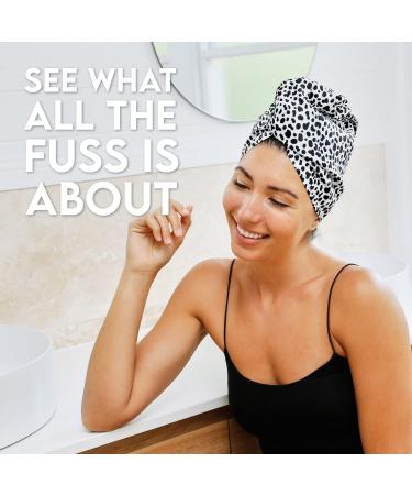 Dock & Bay Turban Hair Towel - Animal Kingdom Dalmatian Print - Fast Drying & Absorbent - For Home and Beach - Buy Online on GoSupps.com