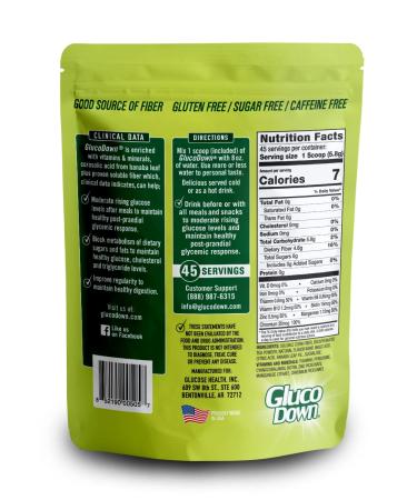 GLUCODOWN Lemon Tea Mix - Maintain Healthy Blood Sugar, Diabetic Friendly - 45 Servings - Buy Online on GoSupps.com