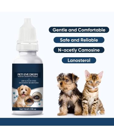 Cataract Eye Drops for Dogs Pets Eye Drops Effective Dog Eye Infection Treatment Cats Eye Cleaner Cataract Eyedrops Improve Vision Clarity Relieve Red Eyes & Allergy Symptoms (2 x 0.35fl.oz) Blue - Cataract Eyedrops for Dogs (2 Bottle) - Buy Online on GoSupps.com