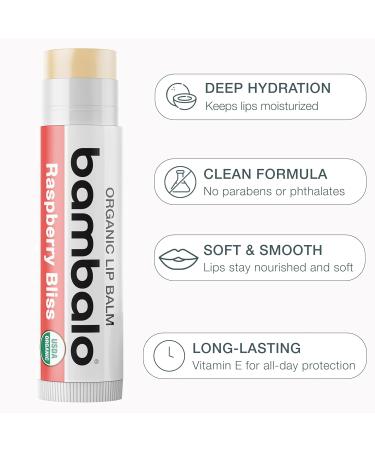 Bambalo 8-Pack Lip Balm Set with Tinted Shades and USDA Organic Flavors for Hydration Includes Crimson Pink Plum Shimmer Peppermint Raspberry Vanilla and Coconut Moisturizing & Nourishing - Buy Online on GoSupps.com
