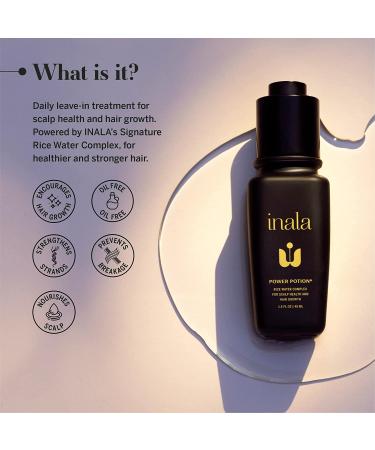Inala Power Potion | Rice Water Complex Serum for Scalp Health & Hair Growth | Minimizes Breakage, Strengthens Hair | All Hair Types | 1.5oz - Buy Online on GoSupps.com