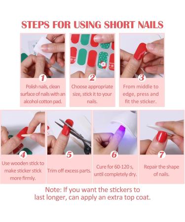 U-Shinein UV Gel Strips Semi-Cured Nail Wraps Self-Adhesive Gel Nail Strips Christmas Gel Nail Stickers Festival Manicure Nail Art Nail Decoration Long Lasting Nail Design Wraps 01 - Buy Online on GoSupps.com