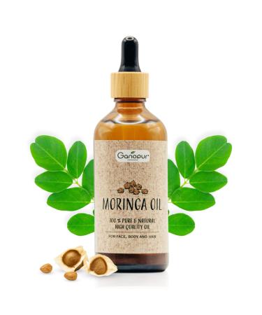 Panda BVBA Moringa Oil AntiAging Highest Quality 100 Natural & Cold Pressed Hydration & Shine for Face Skin and Hair 100 ml