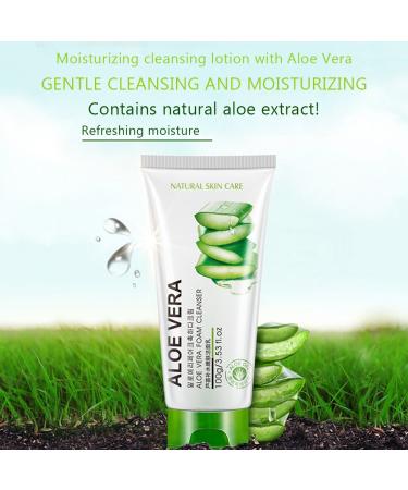 BIOAQUA 92% Aloe Vera Foam Cleanser - Deep Cleaning Face Cleanser (100g) - Buy Online on GoSupps.com