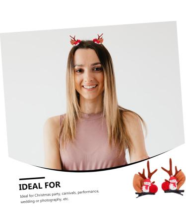ABOOFAN 12 Pairs Christmas Ball Hairpin Santa Hair Clips Christmas Hairpin Horn Hair Clips Christmas Deer Hair Clip Christmas Party Headpiece Xmas Decor Antlers Bag Cloth - Buy Online on GoSupps.com