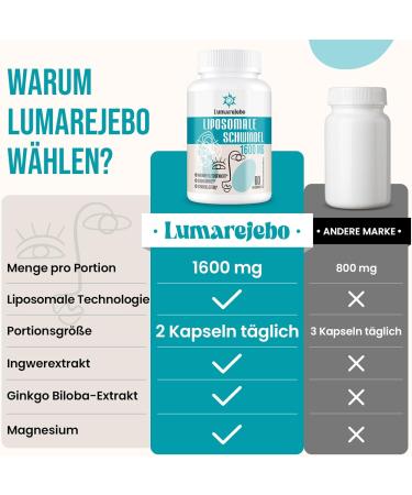 Lumarejebo Liposomal Dizziness Softgel 1600mg - Inner Ear Balance Supplement with Ginger & Ginkgo Extract Relieves Travel Sickness & Dizziness - 60 Softgels (3 Pack) - Buy Online on GoSupps.com