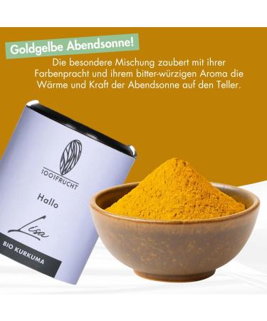  1001 Frucht 1001 Frucht Organic Turmeric Powder "Lisa" 75g | Ground Turmeric | Finely Ground Organic Turmeric Root | Certified Organic Quality | 100% Pure Turmeric Powder - Buy Online on GoSupps.com