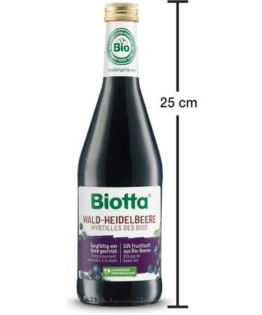 BIOTTA Jus de Myrtilles des Bois Pr paration Base de Myrtilles des Bois 100% Bio Riche en Nutriments Fabrication Suisse 500 ml - Lot de 3 NO 3 ml (Lot de 1) - Buy Online on GoSupps.com
