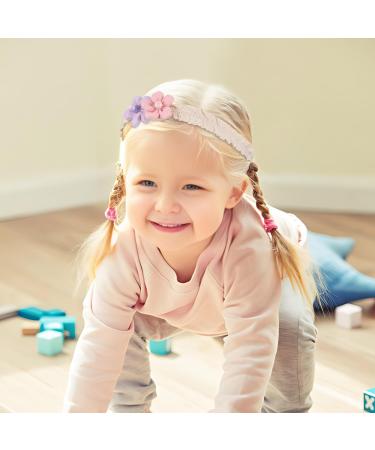 WUISOLQP Baby Girl Headband Set - 3PCs Soft Stretchy Hairbands for Babies, Elastic Lace Floral Hair Accessories for Child Toddler - Perfect for Party, Birthday, Christmas Photography - Buy Online on GoSupps.com