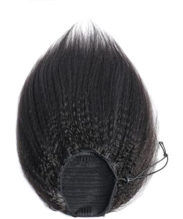 Aiokrtse Wrap Around Ponytail Extension Human Hair Kinky Straight Drawstring Ponytail Hair Pieces for Women (14 inches Natural Color) 14 inches Natural Color - Buy Online on GoSupps.com