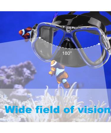 PIYAZI Snorkeling Gear Set for Adults - Anti-Leak, Anti-Fog, Wide View, Blue - Perfect for Scuba Diving, Swimming, and Travel - Buy Online on GoSupps.com