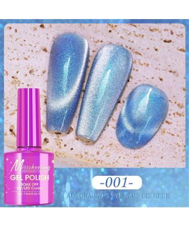 7.5ML Fantasy Gemstone Cat Eye Nail Gel Polish Holographic Semi Permanent Soak Off Sparkling Nail Varnish Aurora UV Gel - (Color: A005) - Buy Online on GoSupps.com