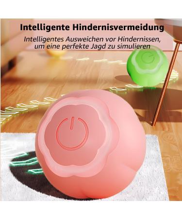 Peticularz Self-Employment Electric Powerball 2.0 - Interactive Cat Toy in Pink with Petals - Buy Online on GoSupps.com